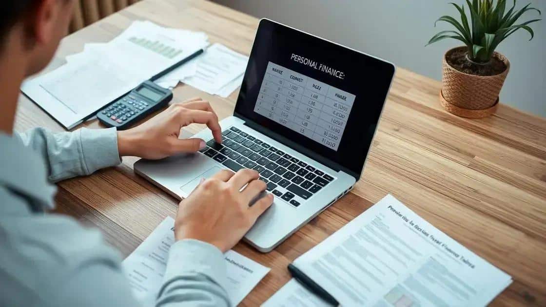 How to create a personal finance table