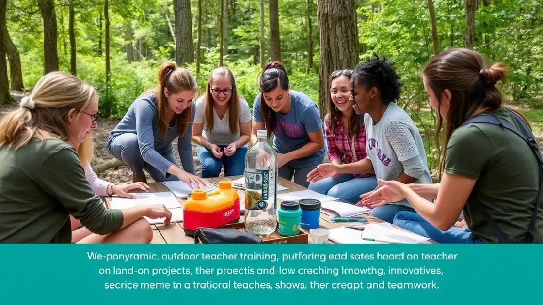 Innovative methods in off-site teacher training
