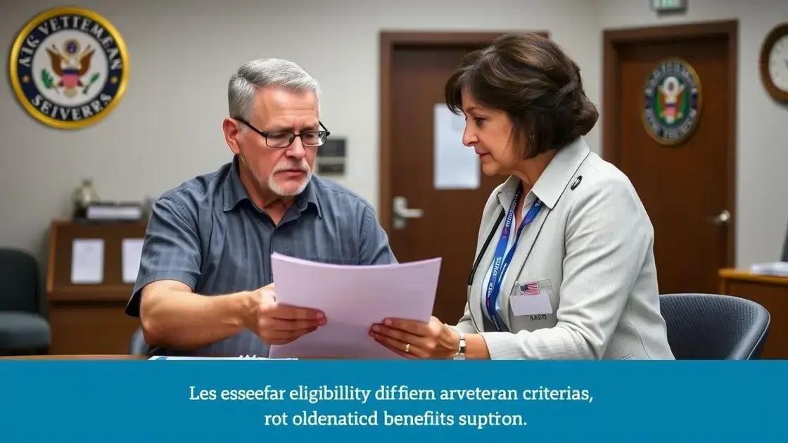 Eligibility requirements for veterans benefits