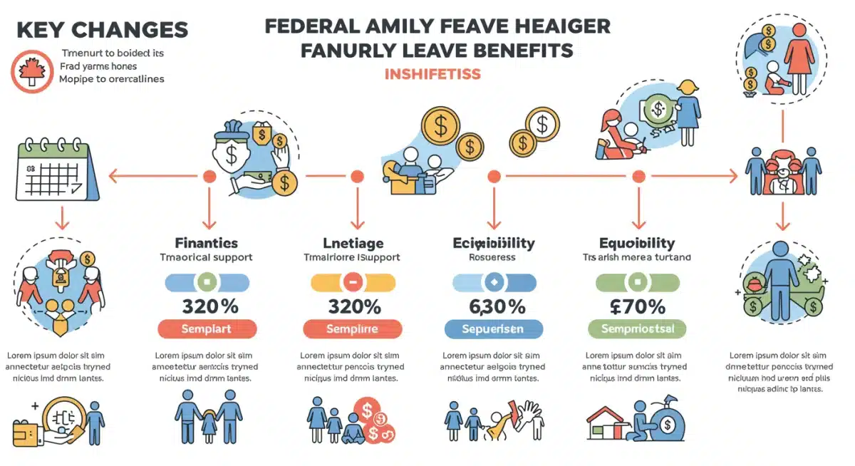 Infographic detailing 2025 federal family leave changes