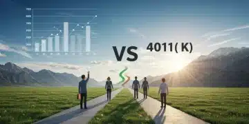 IRA vs 401(k) retirement planning 2025 comparison with growth charts