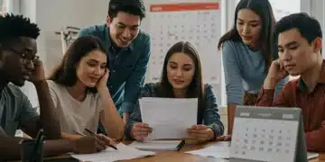 Relieved students reviewing loan forgiveness documents by June 2025 deadline