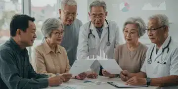 Seniors discussing 2025 Medicare policy changes with a healthcare advisor