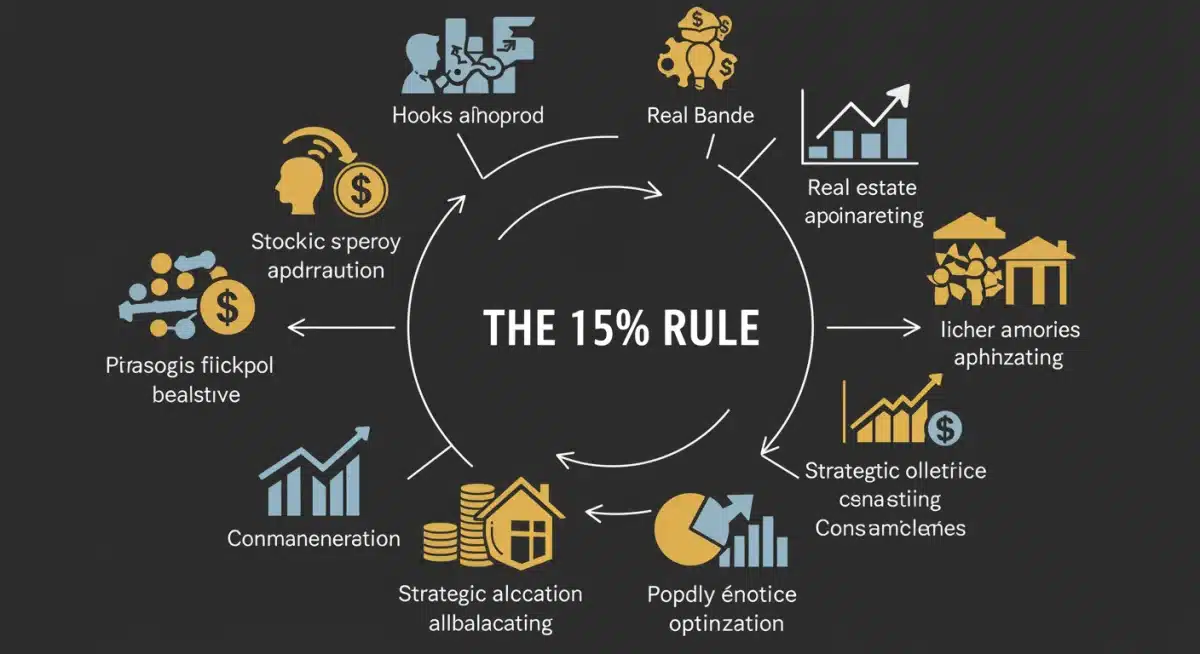 Illustration of asset allocation for inflation hedging using the 15% Rule