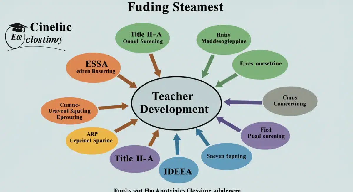 Diagram illustrating federal funding streams for teacher development