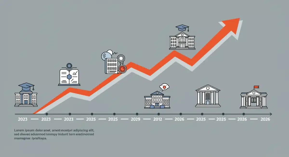 Infographic showing projected 10% growth in US STEM enrollment by 2026.