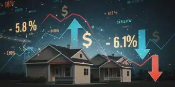 Illustration of 2026 US housing market trends, showing homes, mortgage rates, and affordability indicators.