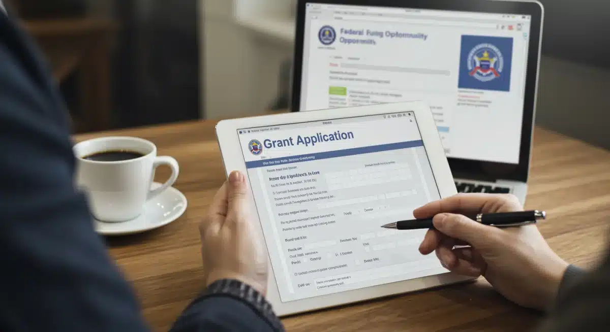 Filling out federal grant application for adult education in USA