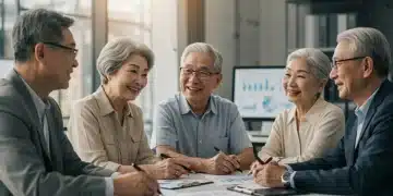 Financial advisor explaining 2026 pension plan updates to retirees