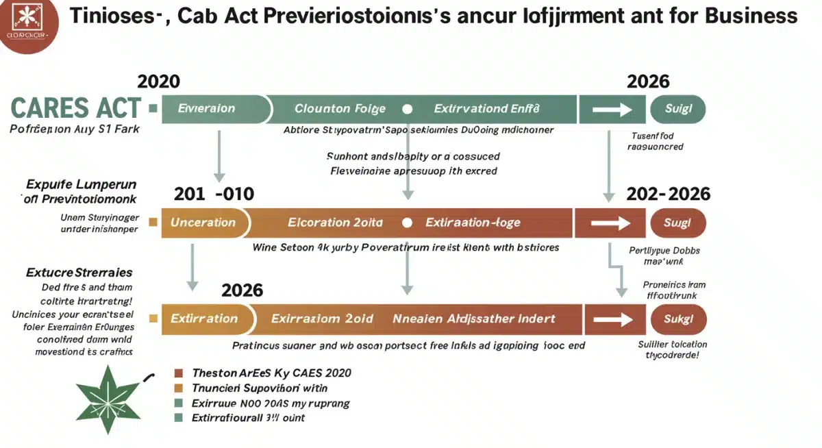 Timeline showing the evolution and sunset of CARES Act provisions.