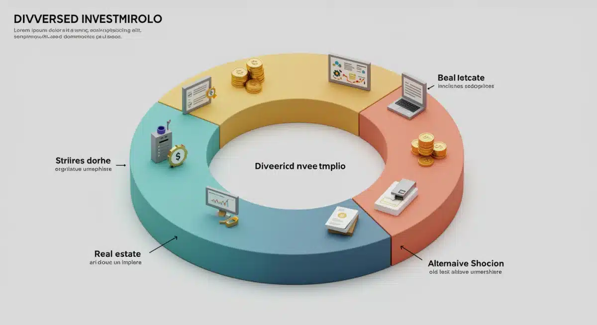 Diversified investment portfolio chart, illustrating various asset classes for wealth growth.