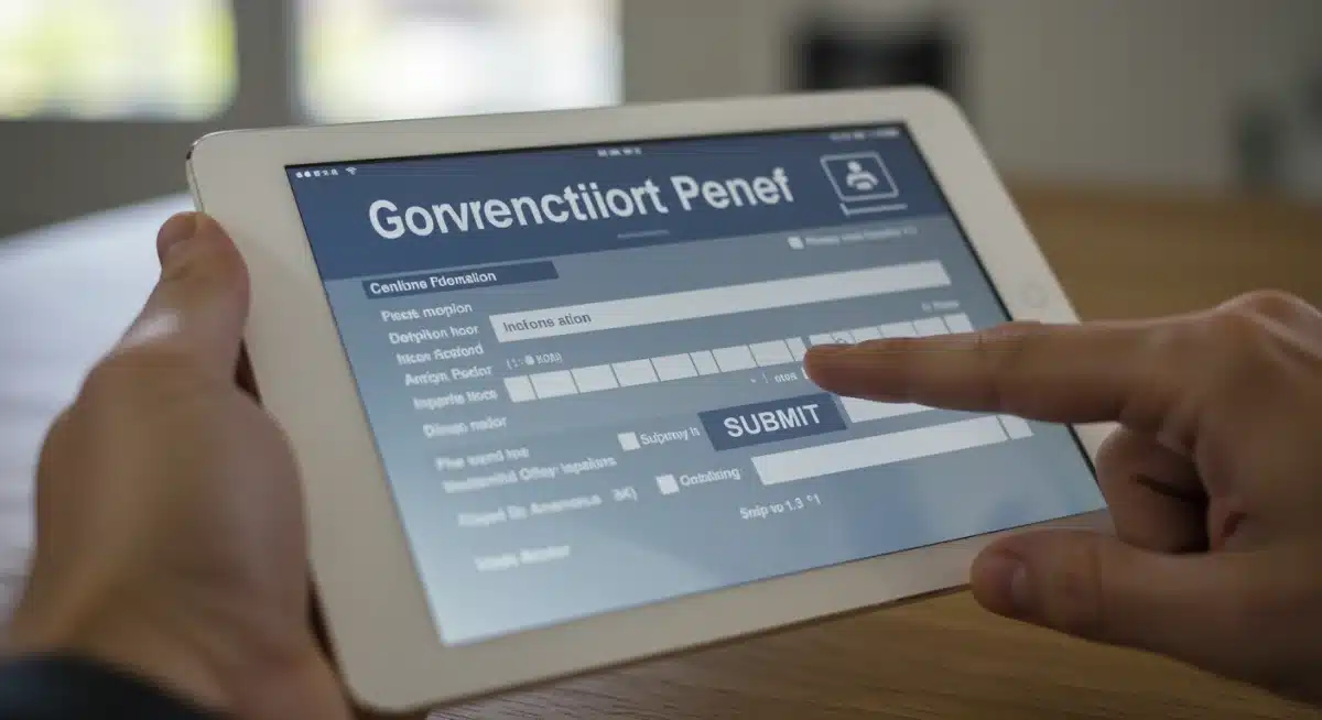 Digital application for SNAP benefits, symbolizing online access and modernization.