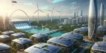 Illustration of diverse renewable energy sources with financial growth overlay, symbolizing increased federal incentives.